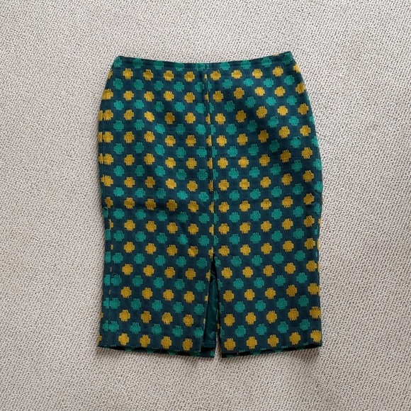 Boden Dresses & Skirts - Boden Teal and Mustard Polka-Dot Knit Pencil Skirt🌿